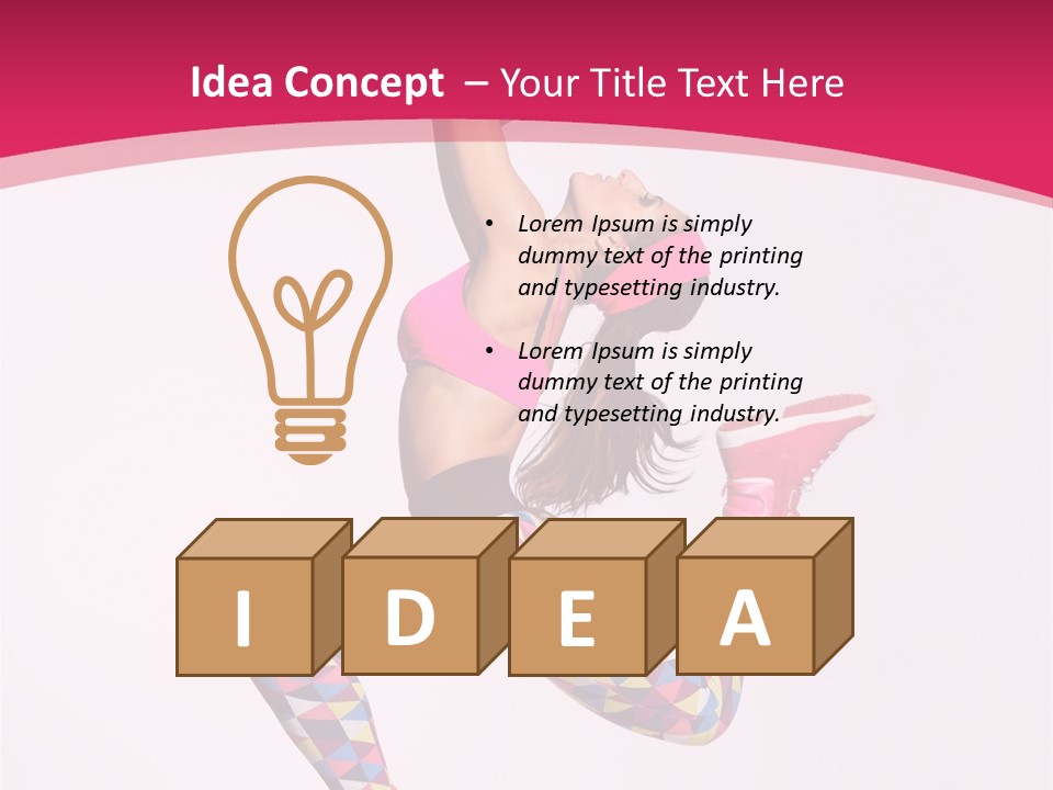 Gymnastic Female Acrobat PowerPoint Template