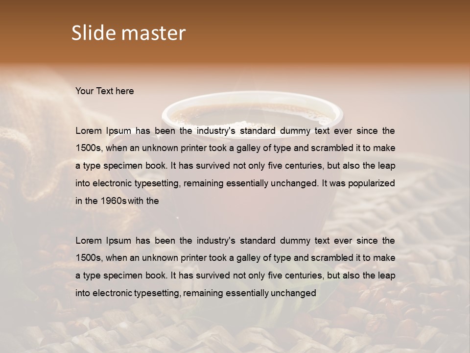 Black Mug Textile PowerPoint Template