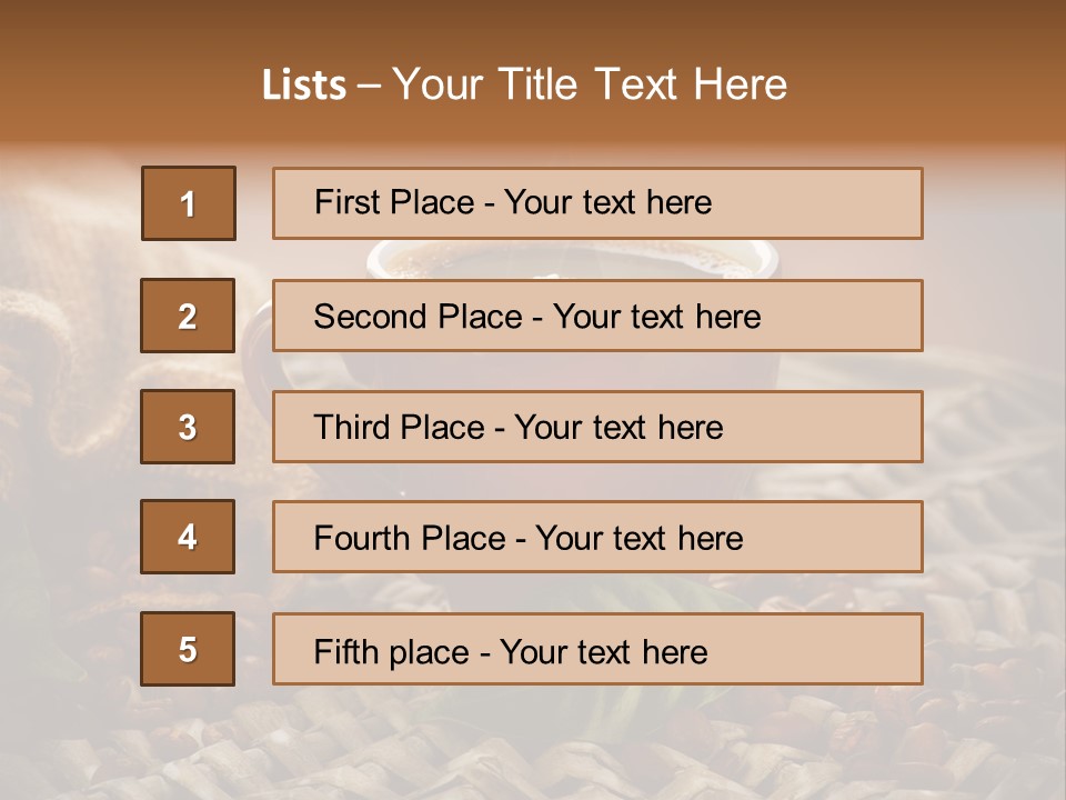 Black Mug Textile PowerPoint Template