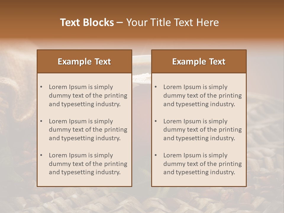 Black Mug Textile PowerPoint Template