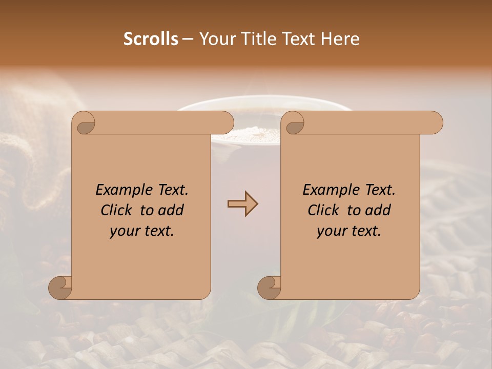 Black Mug Textile PowerPoint Template