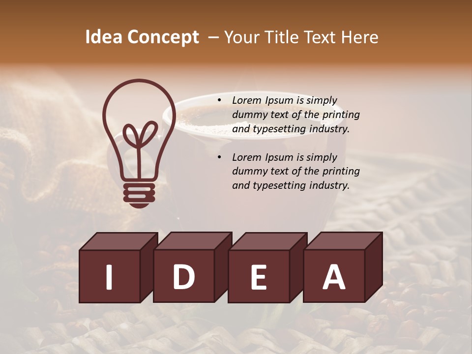 Black Mug Textile PowerPoint Template