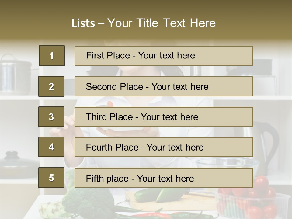 Caucasian Cook One PowerPoint Template