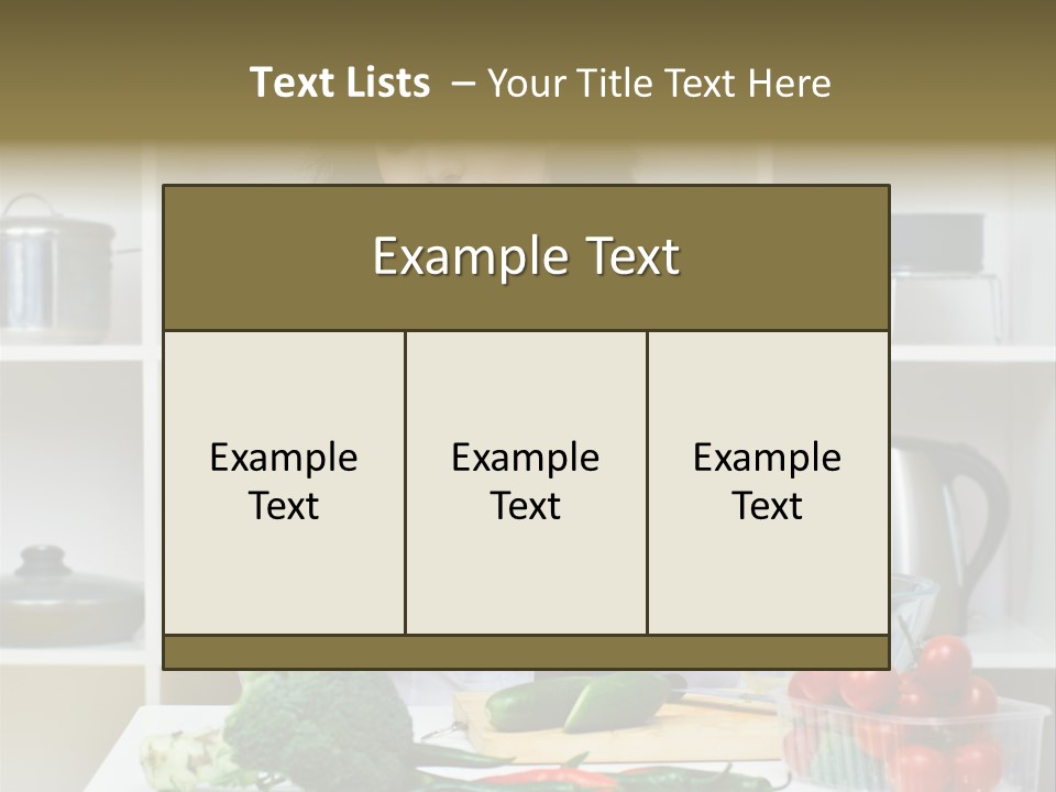 Caucasian Cook One PowerPoint Template