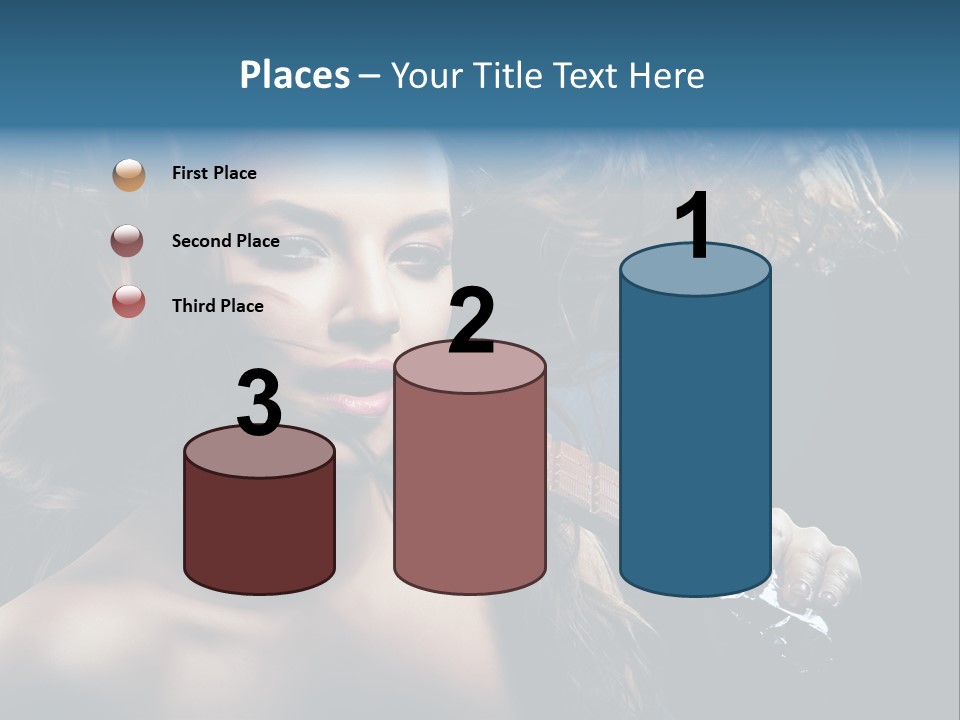 Background Woman Wind PowerPoint Template