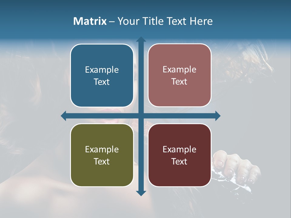 Background Woman Wind PowerPoint Template