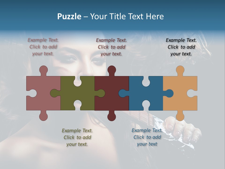 Background Woman Wind PowerPoint Template