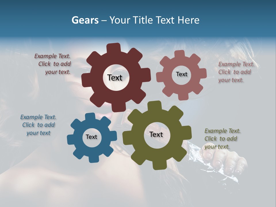 Background Woman Wind PowerPoint Template