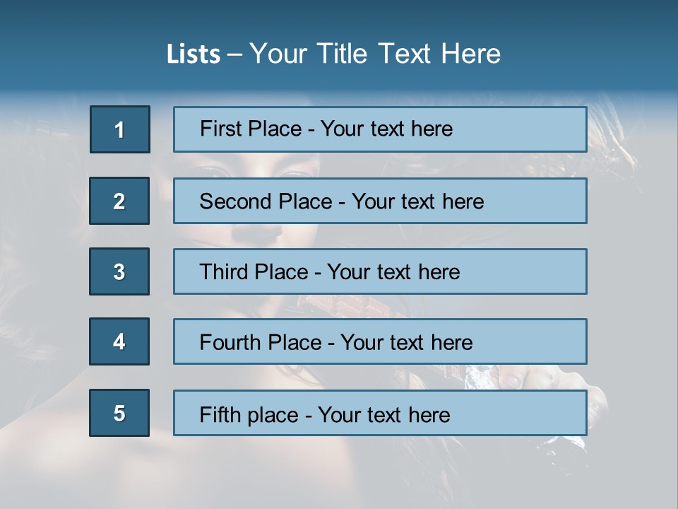 Background Woman Wind PowerPoint Template