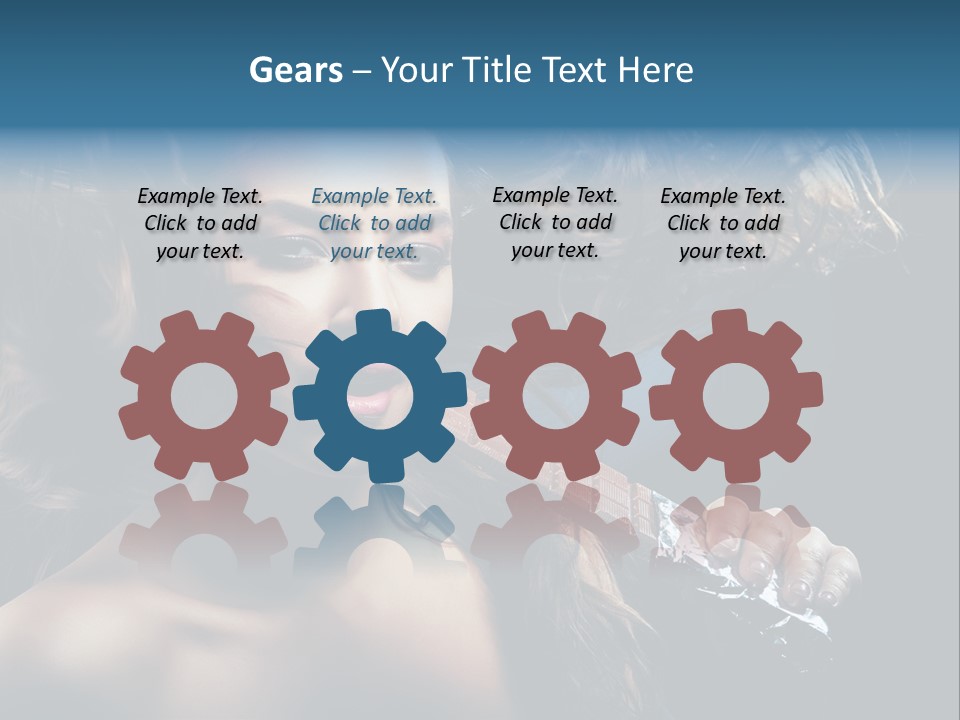 Background Woman Wind PowerPoint Template