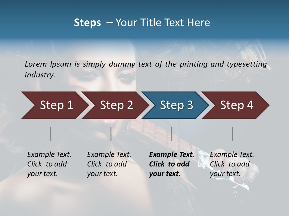 Background Woman Wind PowerPoint Template