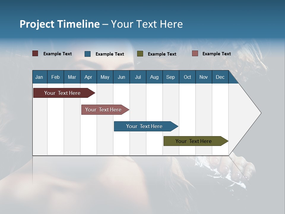 Background Woman Wind PowerPoint Template