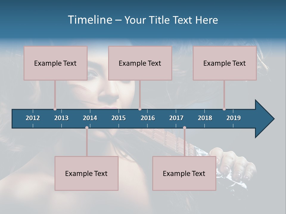 Background Woman Wind PowerPoint Template