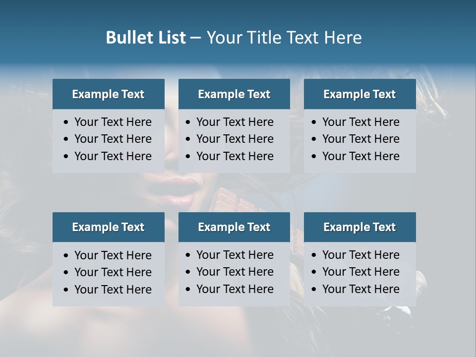 Background Woman Wind PowerPoint Template