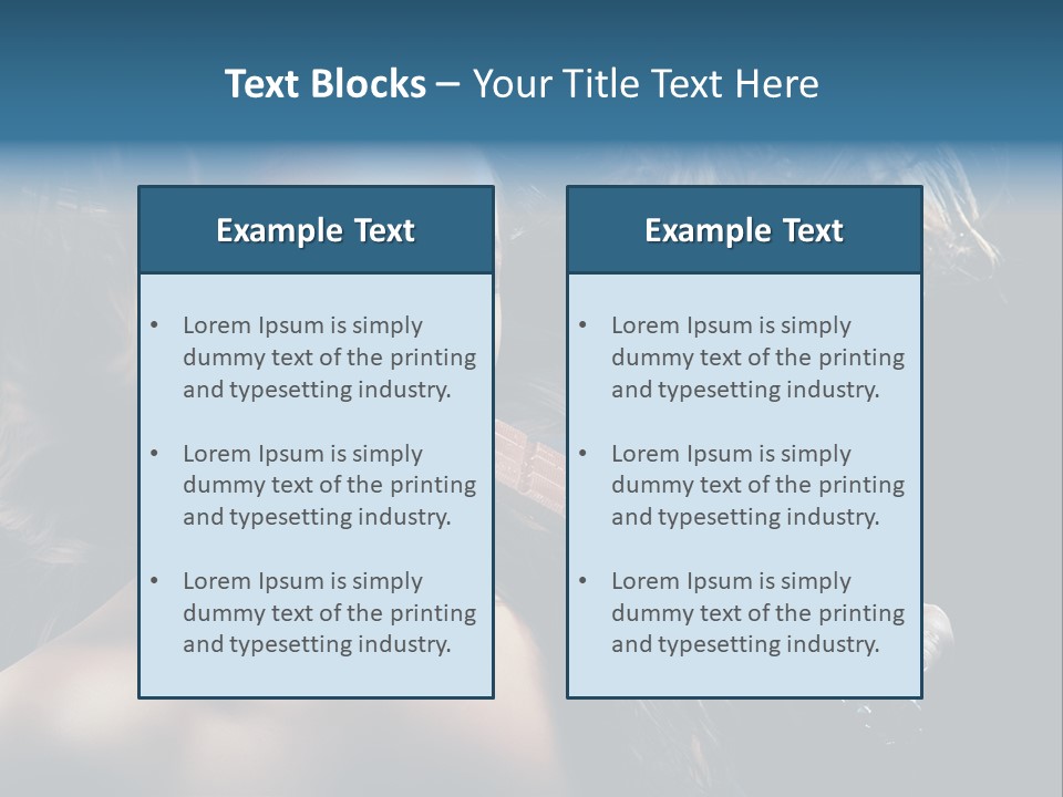 Background Woman Wind PowerPoint Template