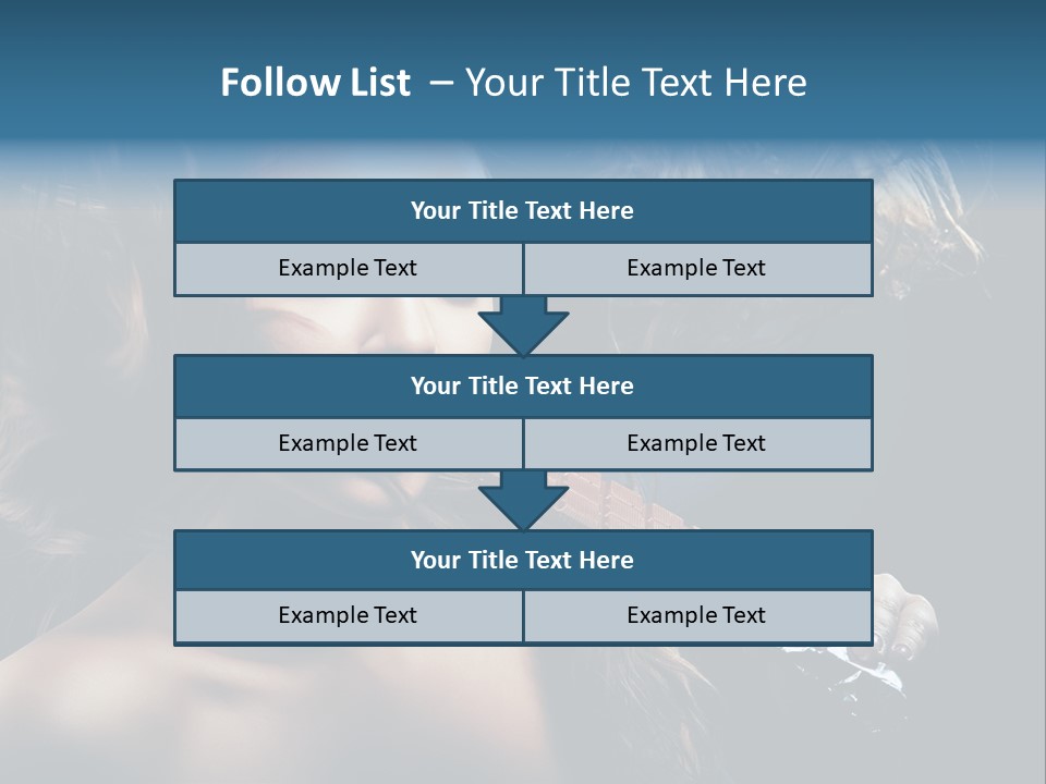 Background Woman Wind PowerPoint Template