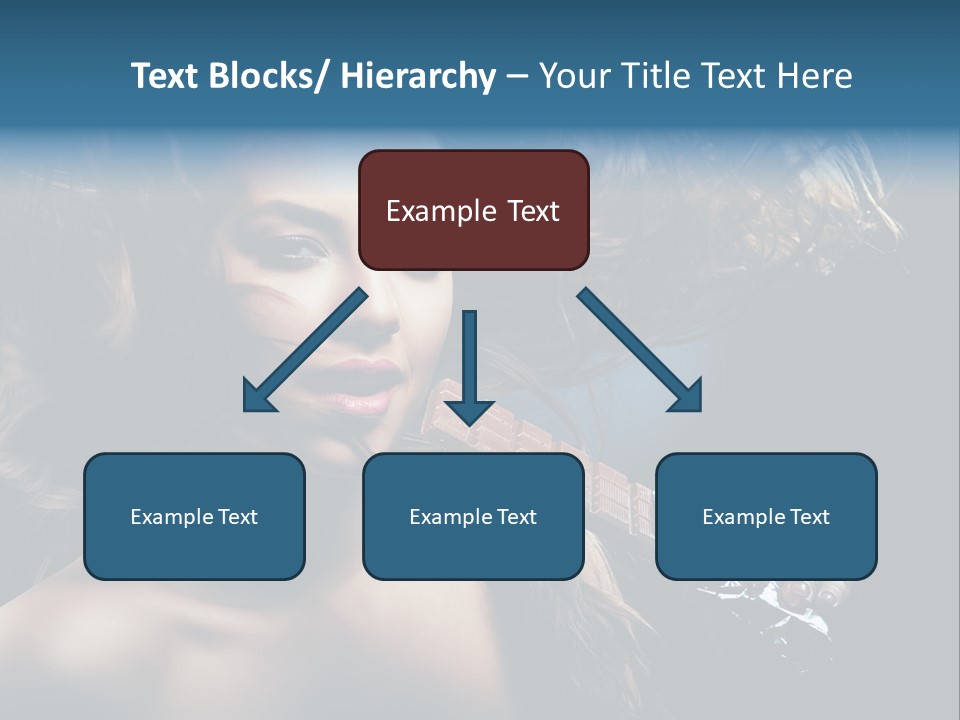 Background Woman Wind PowerPoint Template