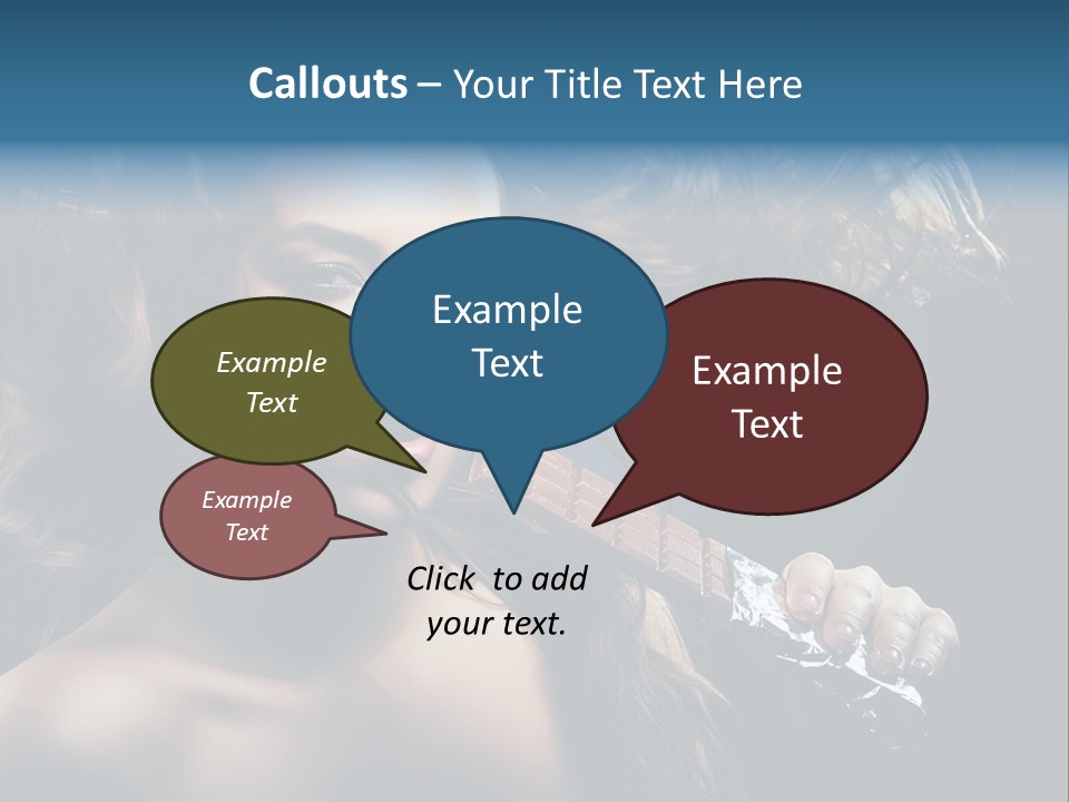 Background Woman Wind PowerPoint Template