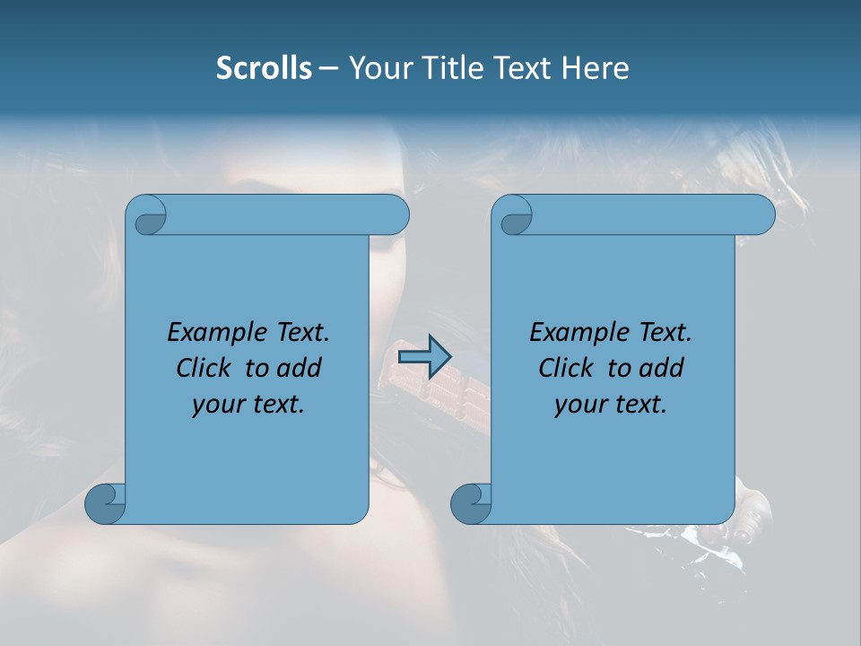 Background Woman Wind PowerPoint Template