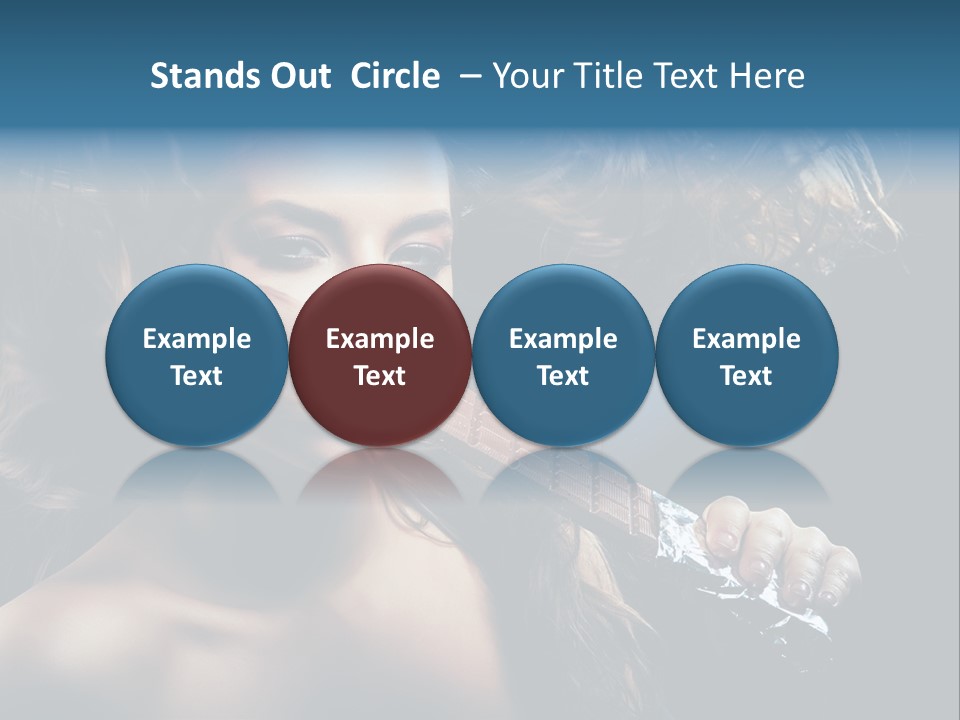 Background Woman Wind PowerPoint Template