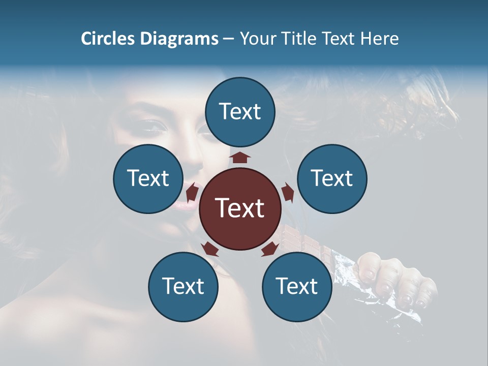 Background Woman Wind PowerPoint Template