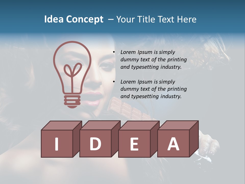 Background Woman Wind PowerPoint Template