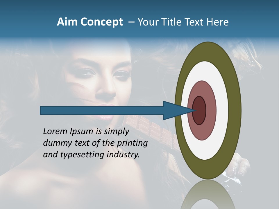 Background Woman Wind PowerPoint Template