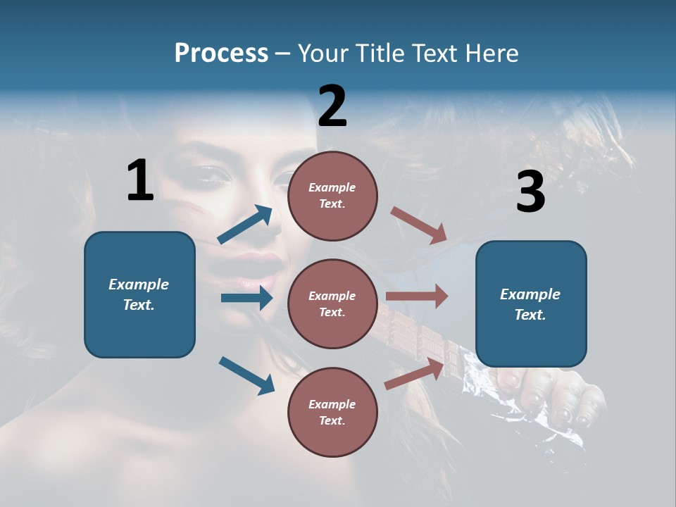 Background Woman Wind PowerPoint Template