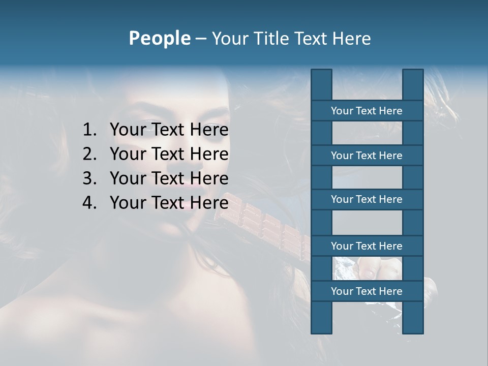 Background Woman Wind PowerPoint Template