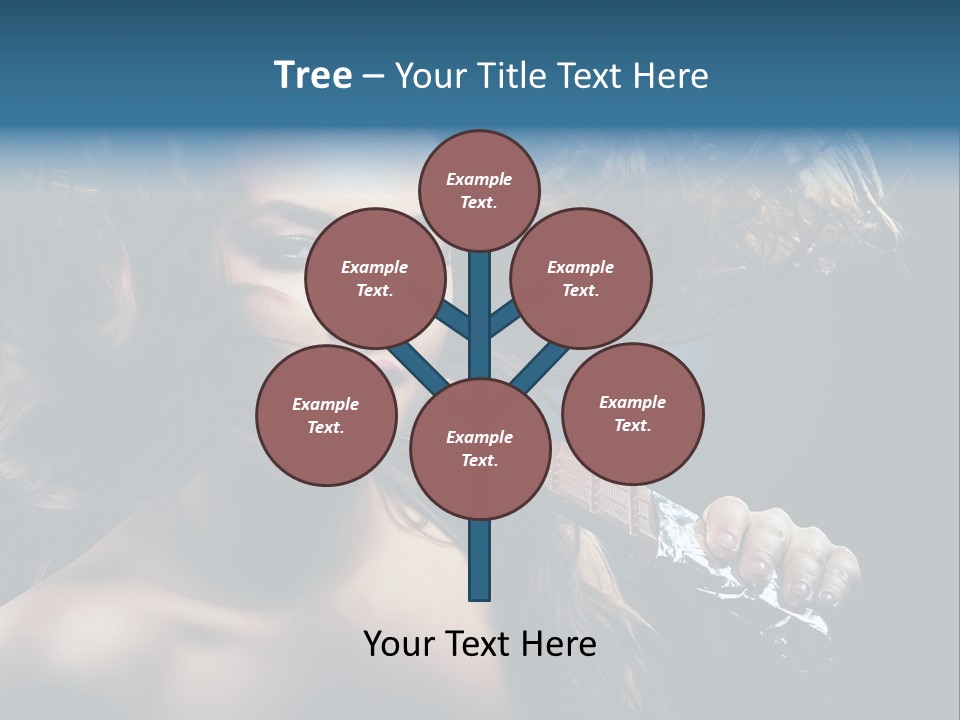 Background Woman Wind PowerPoint Template