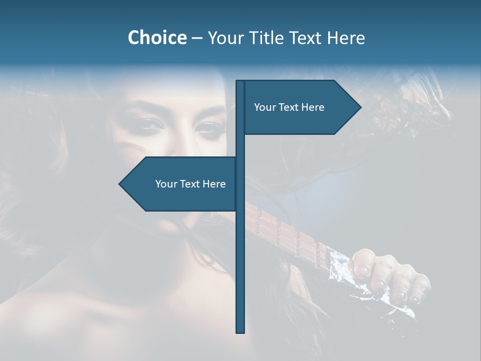 Background Woman Wind PowerPoint Template