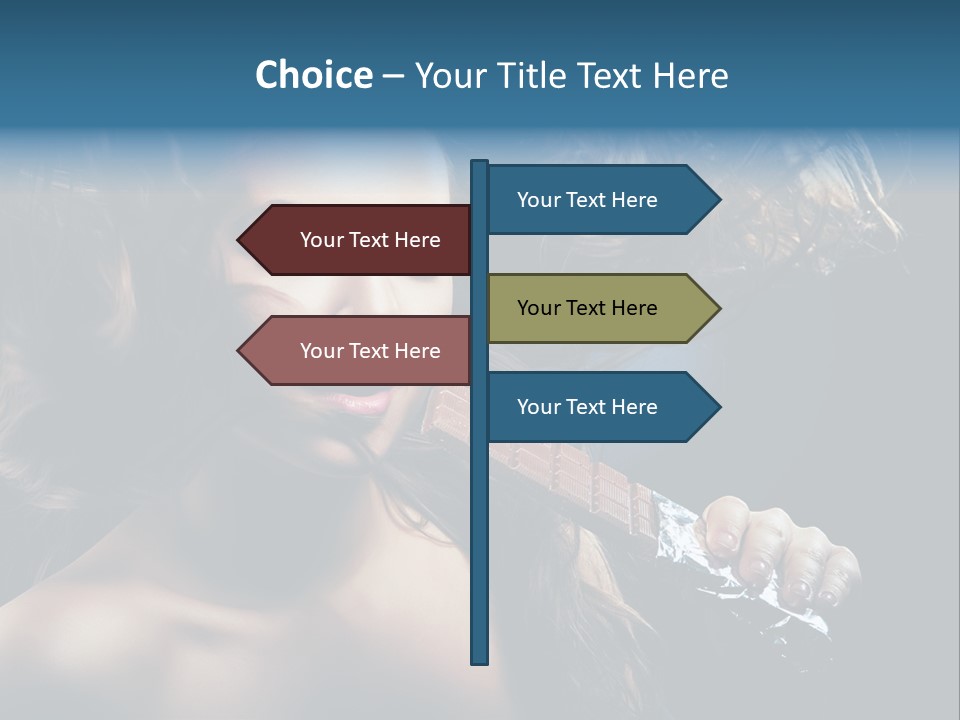 Background Woman Wind PowerPoint Template