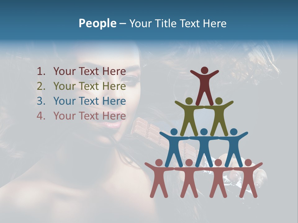 Background Woman Wind PowerPoint Template