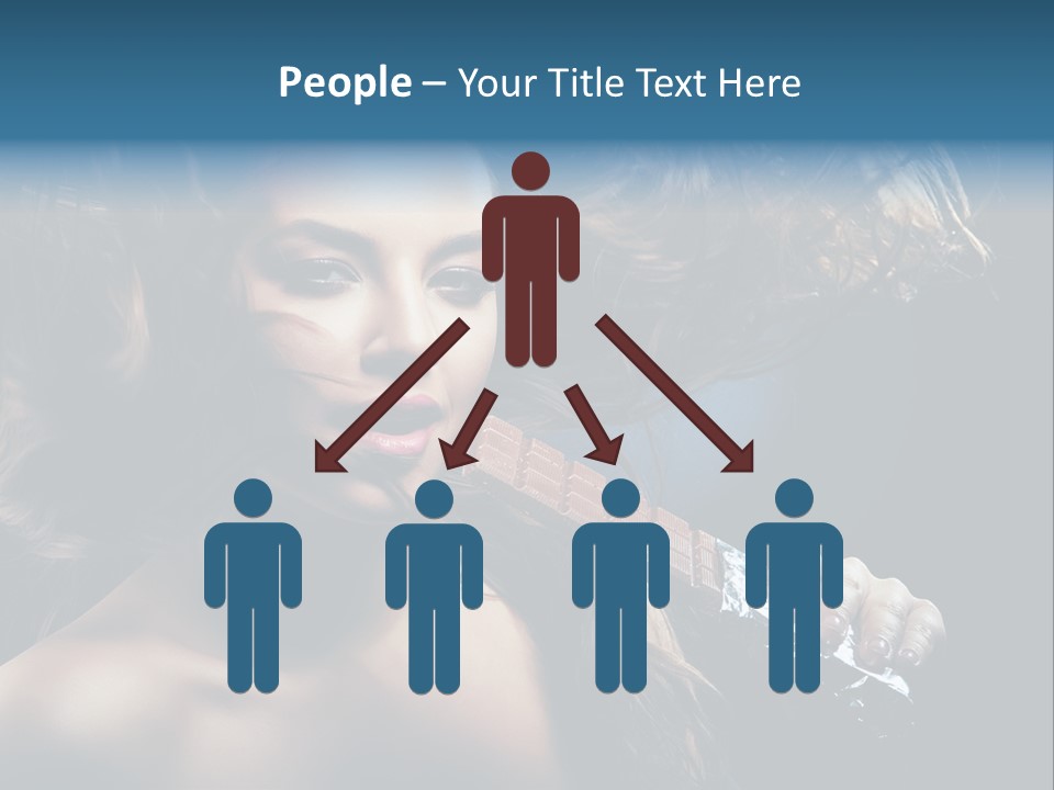 Background Woman Wind PowerPoint Template