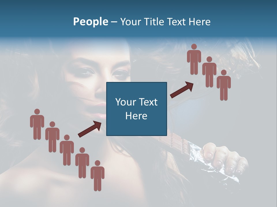 Background Woman Wind PowerPoint Template