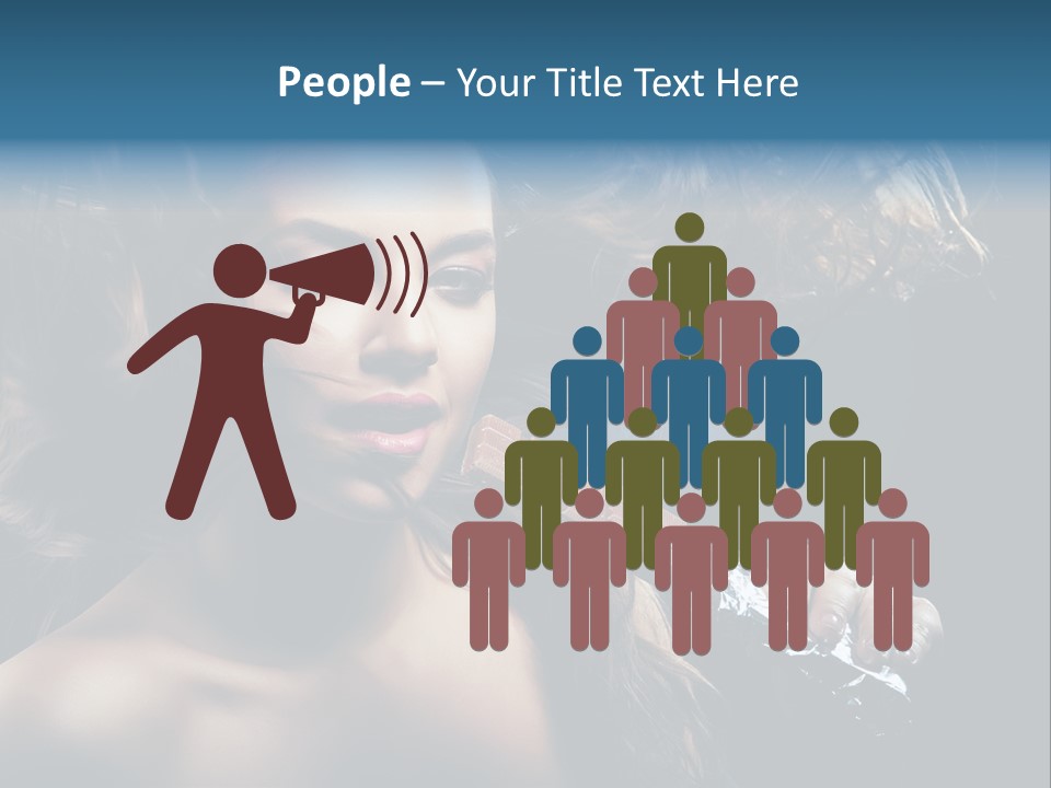 Background Woman Wind PowerPoint Template