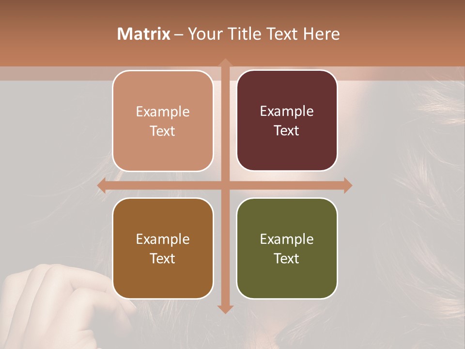 People Cute Hair PowerPoint Template