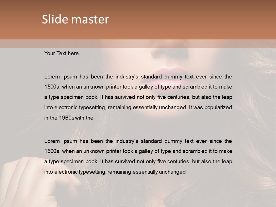 People Cute Hair PowerPoint Template