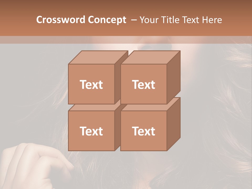 People Cute Hair PowerPoint Template