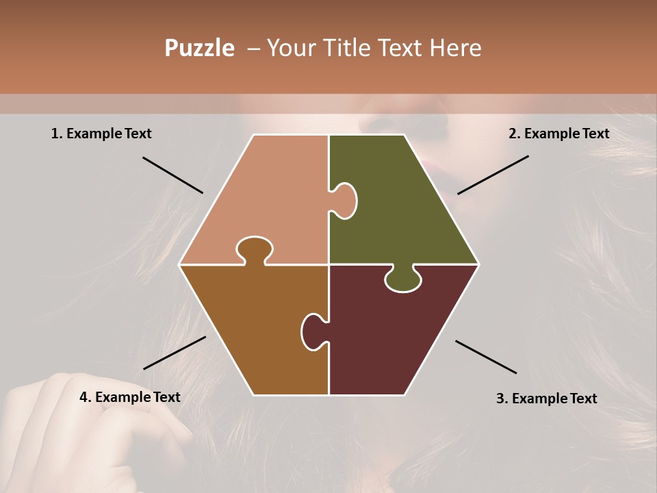 People Cute Hair PowerPoint Template