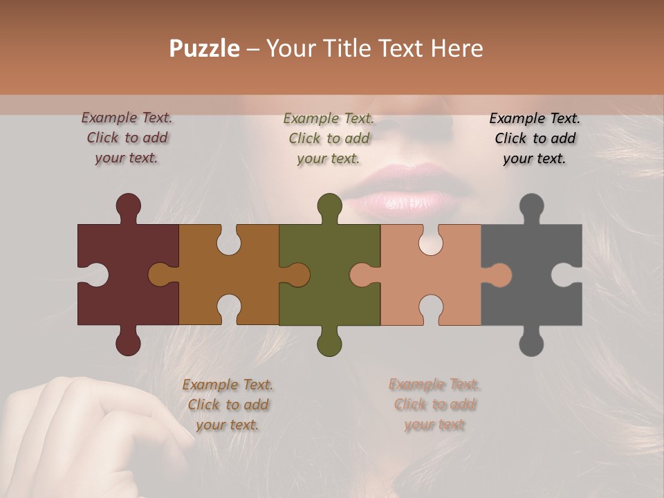 People Cute Hair PowerPoint Template