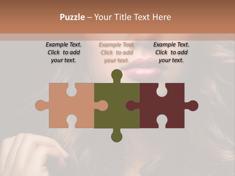 People Cute Hair PowerPoint Template