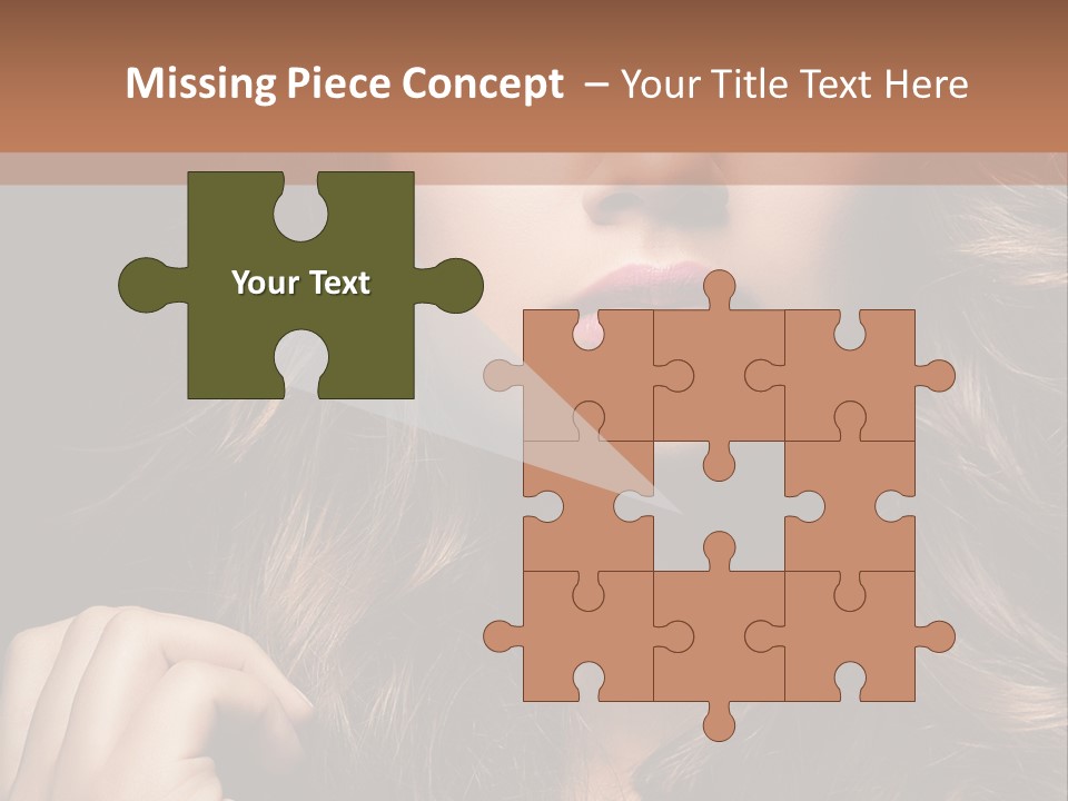 People Cute Hair PowerPoint Template