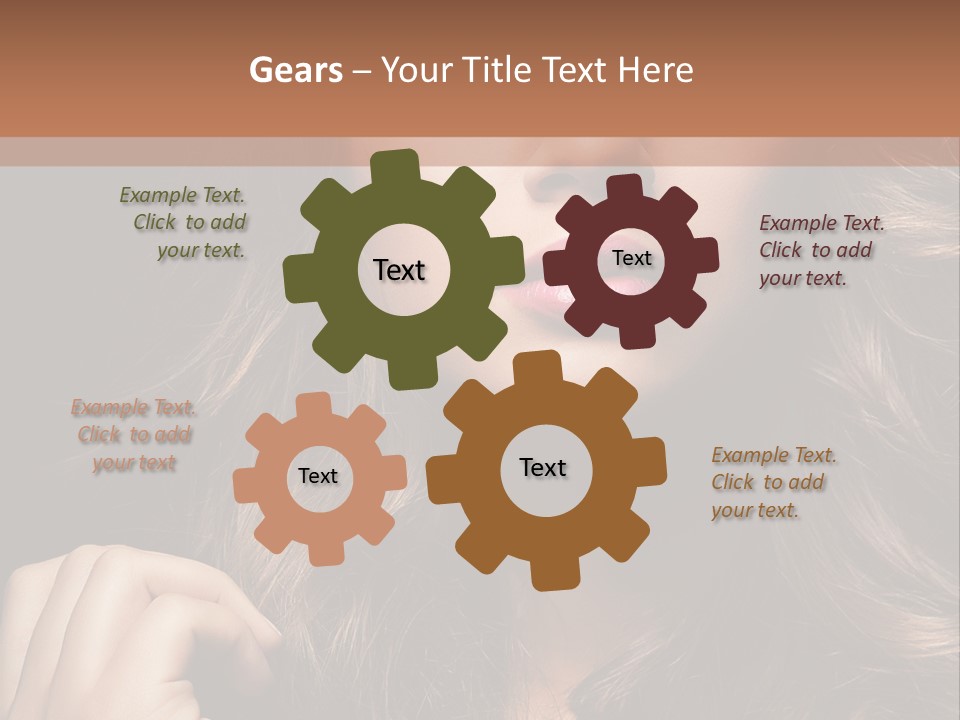 People Cute Hair PowerPoint Template