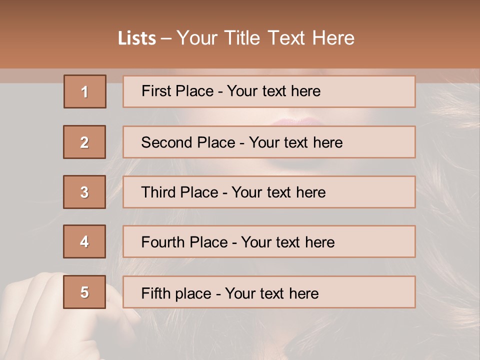 People Cute Hair PowerPoint Template