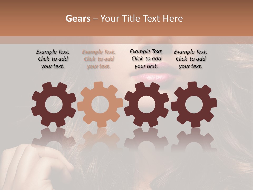 People Cute Hair PowerPoint Template