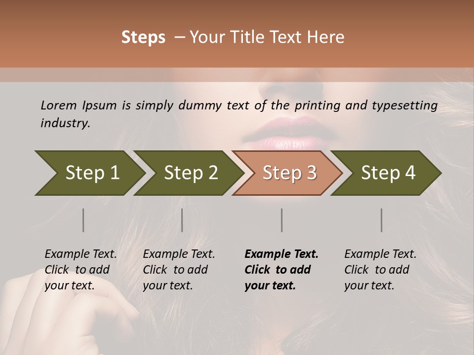 People Cute Hair PowerPoint Template