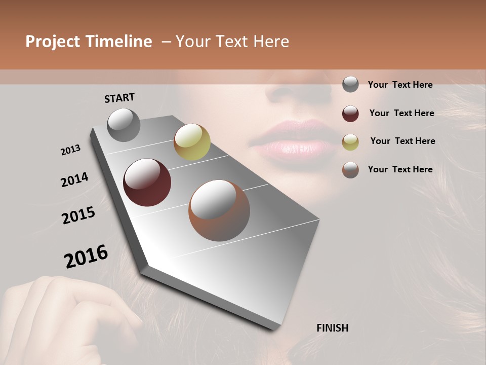 People Cute Hair PowerPoint Template