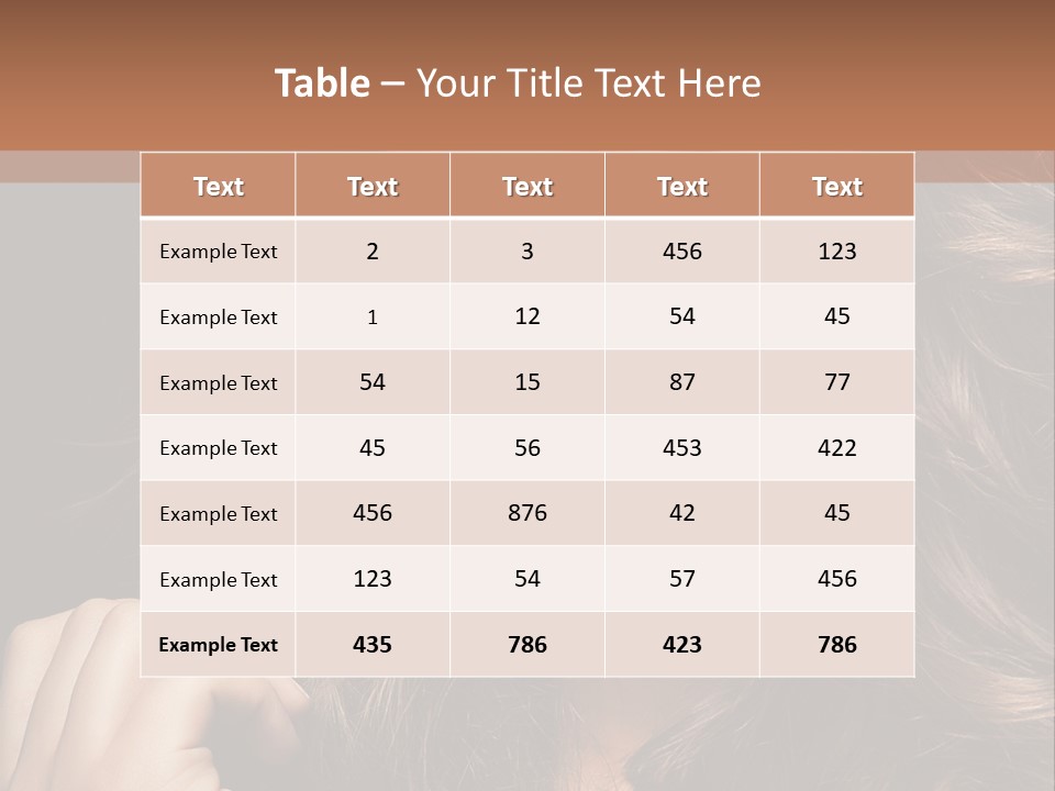 People Cute Hair PowerPoint Template