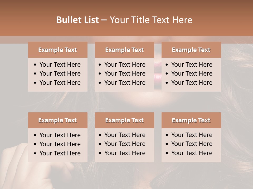 People Cute Hair PowerPoint Template